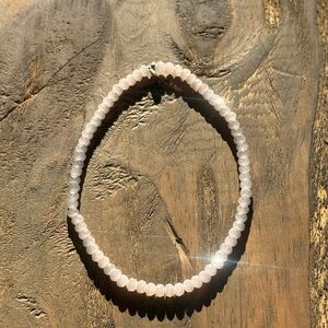 Soft Pink Beaded Ankle Bracelet